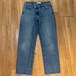 Madewell Women’s Straight Leg Blue Jeans